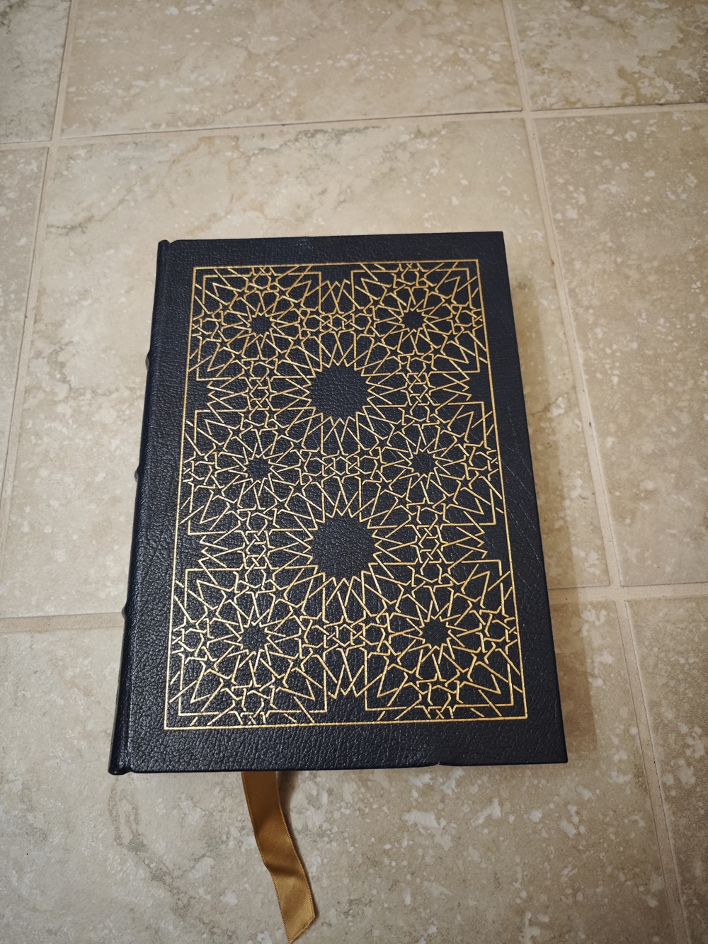 Decorative Black Hardcover Journal with Gold Geometric Foil